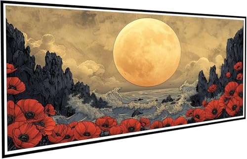 Diamond Painting Erwachsene Groß XXL 100x200cm, 5D Diamant Painting Bilder Diamond Paintings Kinder Mond, DIY Diamant Kunst Malerei Kreuzstich Stickerei Basteln Mädchen, Zimmer Deko Geschenk J2-770 von JUAIYOON