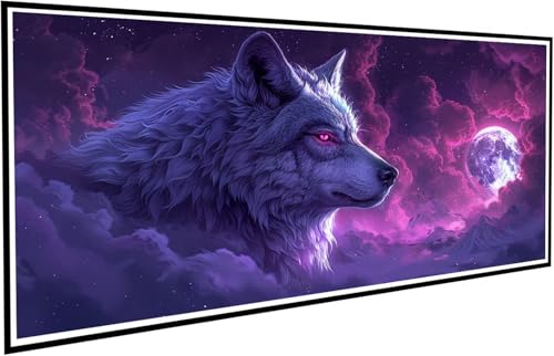 Diamond Painting Erwachsene Groß XXL 100x200cm, 5D Diamant Painting Bilder Diamond Paintings Kinder Wolf, DIY Diamant Kunst Malerei Kreuzstich Stickerei Basteln Mädchen, Zimmer Deko Geschenk J2-516 von JUAIYOON