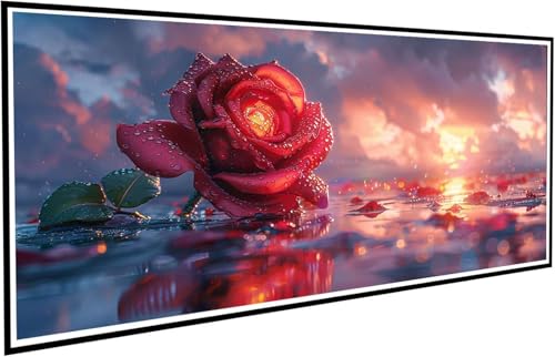 Diamond Painting Erwachsene Groß XXL 50x100cm, 5D Diamant Painting Bilder Diamond Paintings Kinder Sonnenaufgang, DIY Diamant Kunst Malerei Kreuzstich Stickerei Basteln Mädchen, Zimmer Deko J2-536 von JUAIYOON