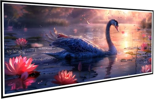 Diamond Painting Erwachsene Groß XXL 60x120cm, 5D Diamant Painting Bilder Diamond Paintings Kinder Lotus, DIY Diamant Kunst Malerei Kreuzstich Stickerei Basteln Mädchen, Zimmer Deko Geschenk J2-702 von JUAIYOON
