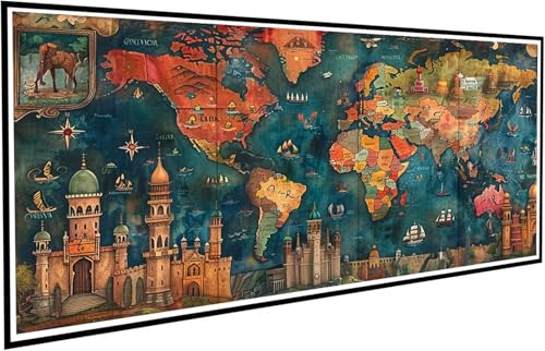 Diamond Painting Erwachsene Groß XXL 60x120cm,5D Diamant Painting Bilder Diamond Paintings Kinder Topografische Karte,DIY Diamant Kunst Malerei Kreuzstich Stickerei Basteln Mädchen,Zimmer Deko J2-58 Diamond Painting Erwachsene Groß XXL 60x120cm,5D Diamant Painting Bilder Diamond Paintings Kinder Topografische Karte,DIY Diamant Kunst Malerei Kreuzstich Stickerei Basteln Mädchen,Zimmer Deko J2-58 von JUAIYOON