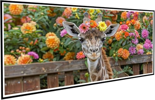 Diamond Painting Erwachsene Groß XXL 70x140cm, 5D Diamant Painting Bilder Diamond Paintings Kinder Giraffe, DIY Diamant Kunst Malerei Kreuzstich Stickerei Basteln Mädchen, Zimmer Deko Geschenk J2-734 von JUAIYOON