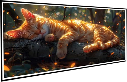 Diamond Painting Erwachsene Groß XXL 70x140cm, 5D Diamant Painting Bilder Diamond Paintings Kinder Katze, DIY Diamant Kunst Malerei Kreuzstich Stickerei Basteln Mädchen, Zimmer Deko Geschenk J2-746 von JUAIYOON