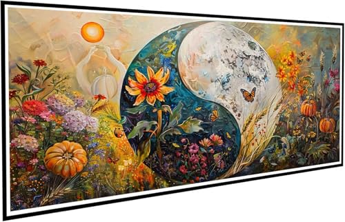 Diamond Painting Erwachsene Groß XXL 70x140cm, 5D Diamant Painting Bilder Diamond Paintings Kinder Kürbis, DIY Diamant Kunst Malerei Kreuzstich Stickerei Basteln Mädchen, Zimmer Deko Geschenk J2-706 von JUAIYOON