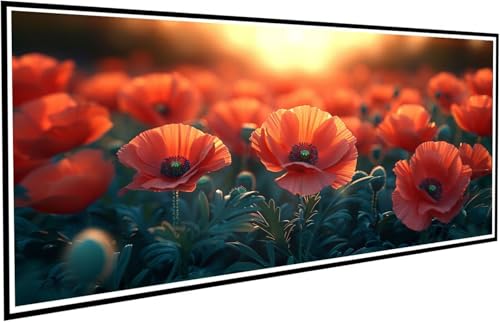 Diamond Painting Erwachsene Groß XXL 70x140cm, 5D Diamant Painting Bilder Diamond Paintings Kinder Mohn, DIY Diamant Kunst Malerei Kreuzstich Stickerei Basteln Mädchen, Zimmer Deko Geschenk J2-774 von JUAIYOON