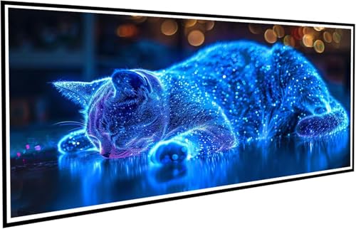 Diamond Painting Erwachsene Groß XXL 80x160cm, 5D Diamant Painting Bilder Diamond Paintings Kinder Katze, DIY Diamant Kunst Malerei Kreuzstich Stickerei Basteln Mädchen, Zimmer Deko Geschenk J2-722 von JUAIYOON