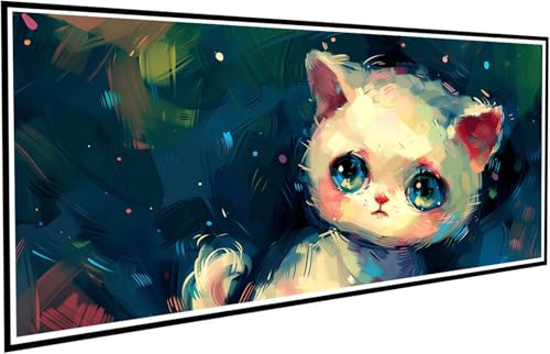 Diamond Painting Erwachsene Groß XXL 80x160cm, 5D Diamant Painting Bilder Diamond Paintings Kinder Katze, DIY Diamant Kunst Malerei Kreuzstich Stickerei Basteln Mädchen, Zimmer Deko Geschenk J2-780 von JUAIYOON