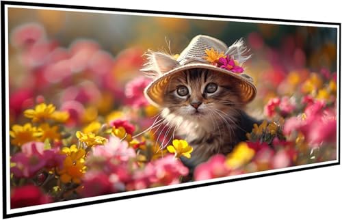 Diamond Painting Erwachsene Groß XXL 90x200cm, 5D Diamant Painting Bilder Diamond Paintings Kinder Katze, DIY Diamant Kunst Malerei Kreuzstich Stickerei Basteln Mädchen, Zimmer Deko Geschenk J2-730 von JUAIYOON