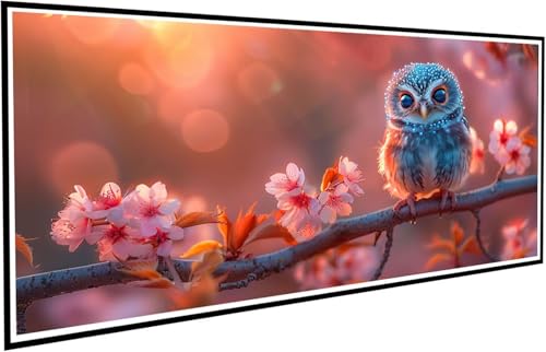 Diamond Painting Eule Diamant Painting Bilder Sonnenlicht Diamond Paintings Erwachsene Groß XXL 70x140cm Diamonds Paintings Kinder DIY Mosaikherstellung Bastelset für Halloween Deko Wohnzimmer J2-765 von JUAIYOON
