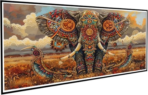 Diamond Painting Graffiti Diamant Painting Bilder Elefant Diamond Paintings Erwachsene Groß XXL 100x200cm Diamonds Paintings Kinder DIY Mosaikherstellung Bastelset für Halloween Deko Wohnzimmer J2-299 von JUAIYOON