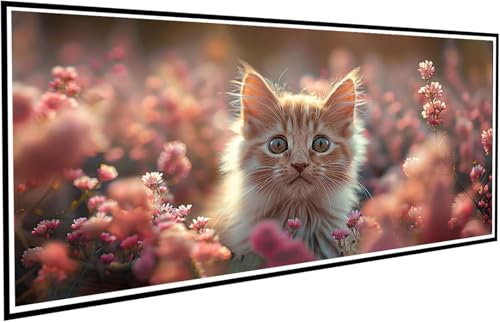 Diamond Painting Katze Diamant Painting Bilder Anlage Diamond Paintings Erwachsene Groß XXL 100x200cm Diamonds Paintings Kinder DIY Mosaikherstellung Bastelset für Halloween Deko Wohnzimmer J2-713 von JUAIYOON