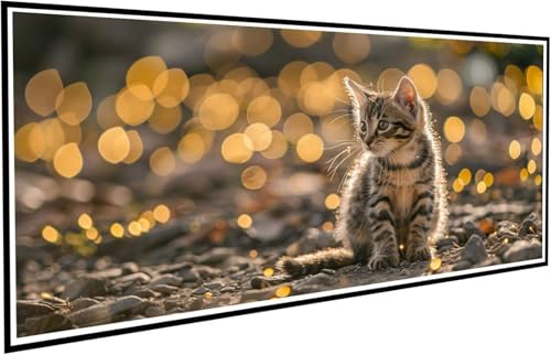Diamond Painting Katze Diamant Painting Bilder Glühwürmchen Diamond Paintings Erwachsene Groß XXL 30x60cm Diamonds Paintings Kinder DIY Mosaikherstellung Bastelset für Halloween Deko Wohnzimmer J2-745 von JUAIYOON