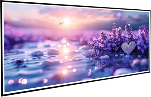 Diamond Painting Lavendel Diamant Painting Bilder Liebe Diamond Paintings Erwachsene Groß XXL 60x120cm Diamonds Paintings Kinder DIY Mosaikherstellung Bastelset für Halloween Deko Wohnzimmer J2-545 von JUAIYOON