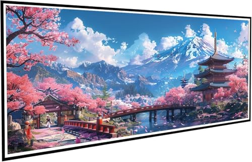 Diamond Painting Pavillon Diamant Painting Bilder Berg Diamond Paintings Erwachsene Groß XXL 100x200cm Diamonds Paintings Kinder DIY Mosaikherstellung Bastelset für Halloween Deko Wohnzimmer J2-759 von JUAIYOON