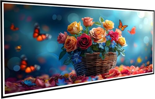 Diamond Painting Schmetterling Diamant Painting Bilder Anlage Diamond Paintings Erwachsene Groß XXL 80x160cm Diamonds Paintings Kinder DIY Mosaikherstellung Bastelset für Deko Wohnzimmer J2-571 von JUAIYOON
