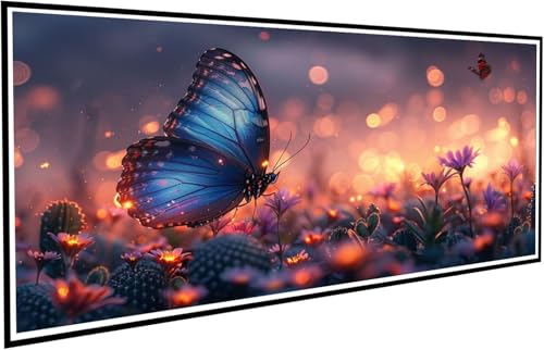 Diamond Painting Schmetterling Diamant Painting Bilder Anlage Diamond Paintings Erwachsene Groß XXL 90x200cm Diamonds Paintings Kinder DIY Mosaikherstellung Bastelset für Deko Wohnzimmer J2-585 von JUAIYOON