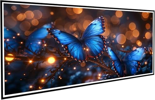 Diamond Painting Schmetterling Diamant Painting Bilder Glühwürmchen Diamond Paintings Erwachsene Groß XXL 90x200cm Diamonds Paintings Kinder DIY Mosaikherstellung Bastelset für Deko Wohnzimmer J2-525 von JUAIYOON