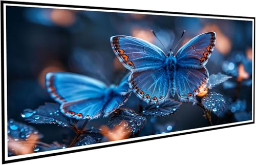 Diamond Painting Schmetterling Diamant Painting Bilder Wassertropfen Diamond Paintings Erwachsene Groß XXL 90x200cm Diamonds Paintings Kinder DIY Mosaikherstellung Bastelset für Deko Wohnzimmer J2-543 von JUAIYOON