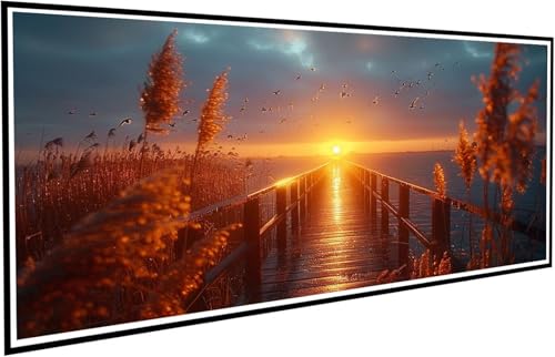 Diamond Painting Sonnenaufgang Diamant Painting Bilder Brückenkopf Diamond Paintings Erwachsene Groß XXL 60x120cm Diamonds Paintings Kinder DIY Mosaikherstellung Bastelset für Deko Wohnzimmer J2-519 von JUAIYOON