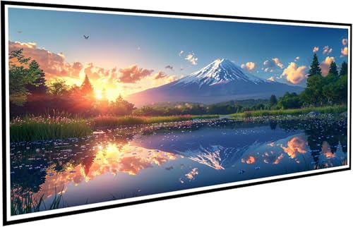 Diamond Painting Sonnenaufgang Diamant Painting Bilder Landschaft Diamond Paintings Erwachsene Groß XXL 70x140cm Diamonds Paintings Kinder DIY Mosaikherstellung Bastelset für Deko Wohnzimmer J2-723 von JUAIYOON