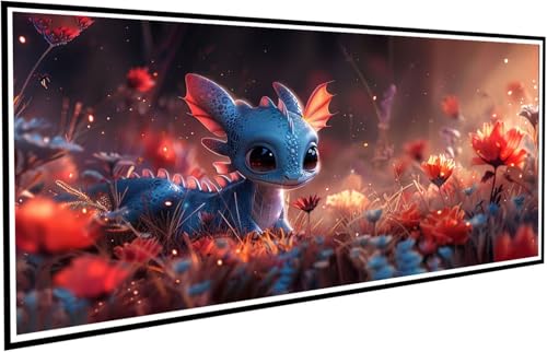 Diamond Painting Tier Diamant Painting Bilder Anlage Diamond Paintings Erwachsene Groß XXL 100x200cm Diamonds Paintings Kinder DIY Mosaikherstellung Bastelset für Halloween Deko Wohnzimmer J2-715 von JUAIYOON