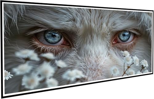 Diamond Painting Tier Diamant Painting Bilder Blume Diamond Paintings Erwachsene Groß XXL 50x100cm Diamonds Paintings Kinder DIY Mosaikherstellung Bastelset für Halloween Deko Wohnzimmer J2-517 von JUAIYOON