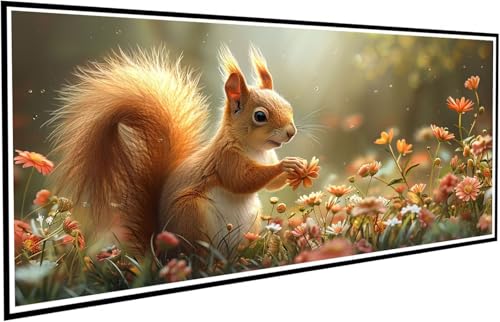 Diamond Painting Tier Diamant Painting Bilder Blume Diamond Paintings Erwachsene Groß XXL 90x200cm Diamonds Paintings Kinder DIY Mosaikherstellung Bastelset für Halloween Deko Wohnzimmer J2-725 von JUAIYOON