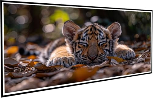 Diamond Painting Tiger Diamant Painting Bilder Wald Diamond Paintings Erwachsene Groß XXL 90x200cm Diamonds Paintings Kinder DIY Mosaikherstellung Bastelset für Halloween Deko Wohnzimmer J2-767 von JUAIYOON