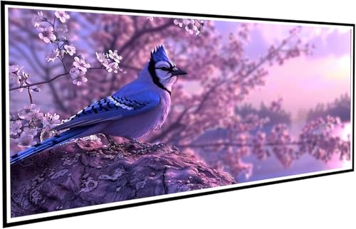 Diamond Painting Vogel Diamant Painting Bilder Baum Diamond Paintings Erwachsene Groß XXL 50x100cm Diamonds Paintings Kinder DIY Mosaikherstellung Bastelset für Halloween Deko Wohnzimmer J2-553 von JUAIYOON