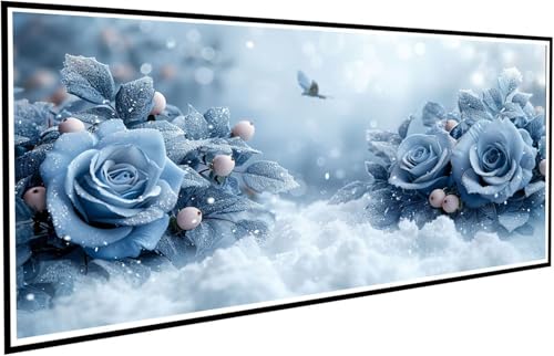 Diamond Painting Winter Diamant Painting Bilder Rose Diamond Paintings Erwachsene Groß XXL 80x160cm Diamonds Paintings Kinder DIY Mosaikherstellung Bastelset für Halloween Deko Wohnzimmer J2-567 von JUAIYOON