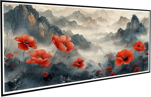 Diamond Painting Wunderland Diamant Painting Bilder Blume Diamond Paintings Erwachsene Groß XXL 80x160cm Diamonds Paintings Kinder DIY Mosaikherstellung Bastelset für Halloween Deko Wohnzimmer J2-775 von JUAIYOON