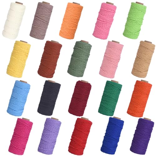 JUBORUI Makramee Garn 2mm X 30m, 20 Stück Baumwolle Makramee, Aumwollgarn Baumwollseil Für DIY Handwerk Basteln Stricken Boho Deko Wandbehang Dekoration, Makramee-Garn Grün, Makramee Set. JUBORUI Makramee Garn 2mm X 30m, 20 Stück Baumwolle Makramee, Aumwollgarn Baumwollseil Für DIY Handwerk Basteln Stricken Boho Deko Wandbehang Dekoration, Makramee-Garn Grün, Makramee Set. von JUBORUI