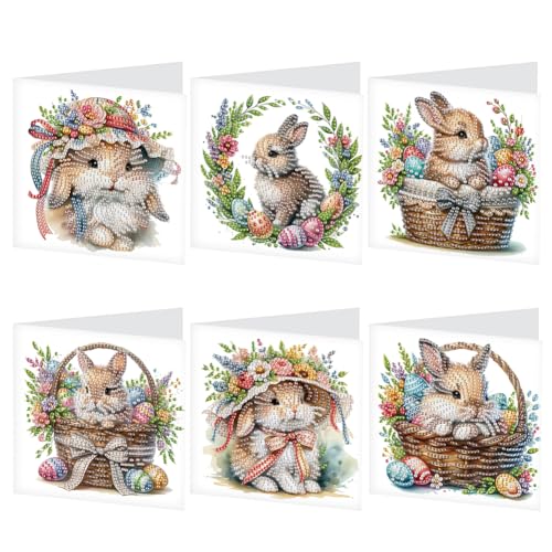 JUCHRZEY 15D DIY Diamond Art Painting Karten Ostern, Easter Osterkarten Bastelset Feiertags Gruß Karte for Familie und Freunde JUCHRZEY 15D DIY Diamond Art Painting Karten Ostern, Easter Osterkarten Bastelset Feiertags Gruß Karte for Familie und Freunde von JUCHRZEY