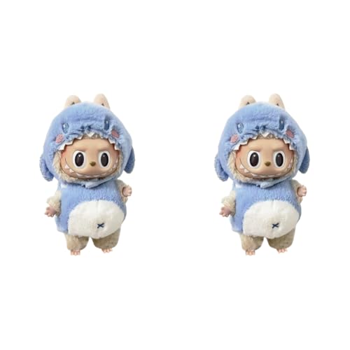 JUCHRZEY for dollu 17 cm Puppenzubehör Mini Kawaii Puppe Kleidung Keine Puppe (Blauer Hai) von JUCHRZEY