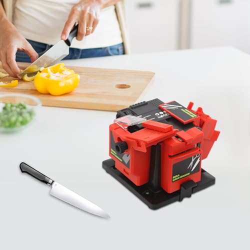 Elektrischer Multi-Task-Schärfer, Multifunktionale Meißelhobelschärfmaschine, Schärfen von Messern, Bohrern, Scheren, Rasenmähermessern und vielem mehr von JUDEMII