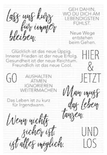 Briefstempel, 11 x 16 cm, deutsche Wörter, transparent, transparent, Silikonstempel für Scrapbooking, Fotoalbum, Dekoration von JUDUOYANXIAN