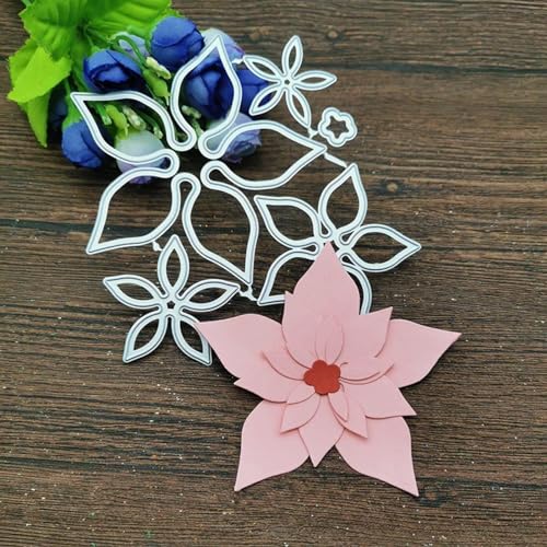 Metallschablonen für Kartenherstellung, 11,4 x 12,3 cm, 3D-Blumen, Spitze, Metall-Stanzformen für Scrapbooking, dekorative Prägung, Handarbeitsvorlage von JUDUOYANXIAN