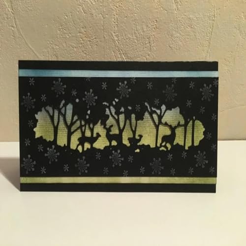Metallschablonen für Kartenherstellung, 18,5 x 5,5 cm, Hirschwald, Metall-Stanzformen für Scrapbooking, Alben, Papierkarten, dekorative Handwerk, Prägung von JUDUOYANXIAN