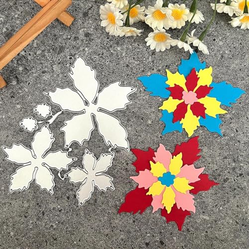 Metallschablonen für Kartenherstellung, Blumen, Blätter, Weizen- und Weinreben, Metall-Stanzformen, Alben, Prägung, Scrapbooking, Karten, Papierschablone, Bastelvorlage, 12,8 x 9,4 cm von JUDUOYANXIAN