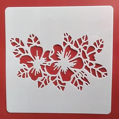 Schablonen zum Basteln, 13 x 13 cm, Wolf, wiederverwendbar, Schablonen-Set zum Malen auf Holz, Wand, Leinwand, Kunststoffschablone für Tür, Heimdekoration, Stil 5 von JUDUOYANXIAN