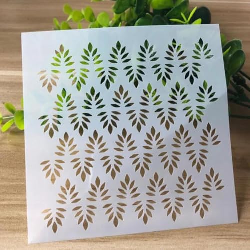Schablonen zum Basteln, 13 x 13 cm, wiederverwendbar, Blumen-Schablonen-Set zum Malen auf Holz, Wand, Leinwand, Kunststoffschablone für Tür, Heimdekoration, Stil 5 von JUDUOYANXIAN