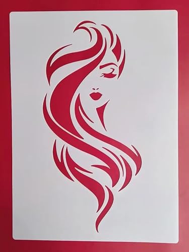 Schablonen zum Basteln, 21 x 29 cm, Totenkopf und Krähe, wiederverwendbares Schablonen-Set zum Malen auf Holzwand, Leinwand, Kunststoffschablone für Tür, Heimdekoration, Stil 4 von JUDUOYANXIAN