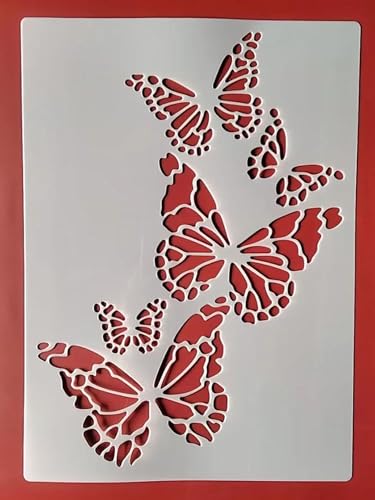 Schablonen zum Basteln, 21 x 29 cm, klassisches Design, wiederverwendbar, Schablonen-Set zum Malen auf Holz, Wand, Leinwand, Kunststoffschablone für Tür, Heimdekoration, Stil 1 von JUDUOYANXIAN
