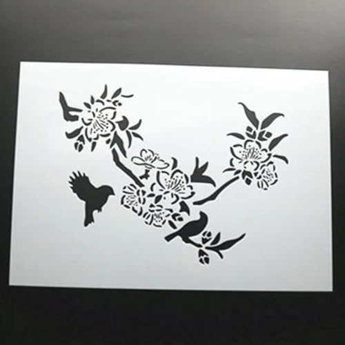 Schablonen zum Basteln, 29 x 21 cm, Tiertiger wiederverwendbar, Schablonen-Set zum Malen auf Holz, Wand, Leinwand, Kunststoffschablone für Tür, Heimdekoration, Stil 2 von JUDUOYANXIAN