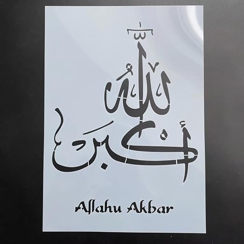 Schablonen zum Basteln, 29 x 21 cm, arabisches wiederverwendbares Schablonen-Set zum Malen auf Holz, Wand, Leinwand, Kunststoffschablone für Tür, Heimdekoration, Stil 8 von JUDUOYANXIAN