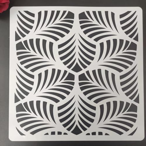 Schablonen zum Basteln, 30 x 30 cm, wiederverwendbar, Blattschablonen-Set zum Malen auf Holz, Wand, Leinwand, Kunststoffschablone für Tür, Heimdekoration von JUDUOYANXIAN