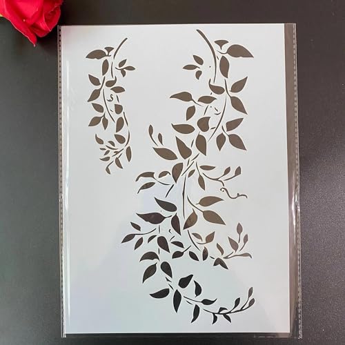 Schablonen zum Basteln, A4, 29 x 21 cm, wiederverwendbar, Schablonen-Set zum Malen auf Holzwand, Leinwand, Kunststoffschablone für Tür, Heimdekoration von JUDUOYANXIAN