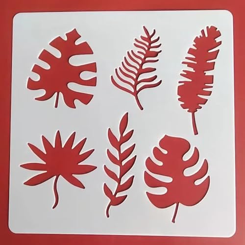 Schablonen zum Malen auf Holz, 13 x 13 cm, Blatt-Zeichen-Vorlagen-Set zum Malen auf Holz, Wand, Stoff, Tür, Veranda, Felsen, Bastelzubehör, Stil 1 Schablonen zum Malen auf Holz, 13 x 13 cm, Blatt-Zeichen-Vorlagen-Set zum Malen auf Holz, Wand, Stoff, Tür, Veranda, Felsen, Bastelzubehör, Stil 1 von JUDUOYANXIAN