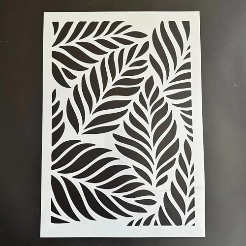 Schablonen zum Malen auf Holz, A4, 29 x 21 cm, Blatt-Zeichen-Vorlagen-Set zum Malen auf Holz, Wand, Stoff, Tür, Veranda, Felsen, DIY-Zubehör von JUDUOYANXIAN