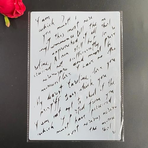 Schablonen zum Malen auf Holz, A4, 29 x 21 cm, Buchstabentext, Zeichen-Vorlagen-Set zum Malen auf Holz, Wand, Stoff, Tür, Veranda, Felsen, DIY-Zubehör Schablonen zum Malen auf Holz, A4, 29 x 21 cm, Buchstabentext, Zeichen-Vorlagen-Set zum Malen auf Holz, Wand, Stoff, Tür, Veranda, Felsen, DIY-Zubehör von JUDUOYANXIAN